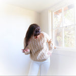 Load image into Gallery viewer, VINTAGE: Mustard Wool Cable Knit Sweater
