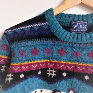 VINTAGE 1990s Woolrich Equestrian Sweater