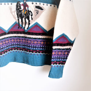 VINTAGE 1990s Woolrich Equestrian Sweater