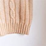 Load image into Gallery viewer, VINTAGE: Mustard Wool Cable Knit Sweater
