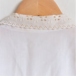Load image into Gallery viewer, Vintage Eyelet Blouse Rear Collar View
