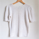 Load image into Gallery viewer, Vintage Ivory Cotton Knit Rear View
