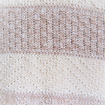 Load image into Gallery viewer, Vintage Tan and Ivory Stripe Knit Fabric View
